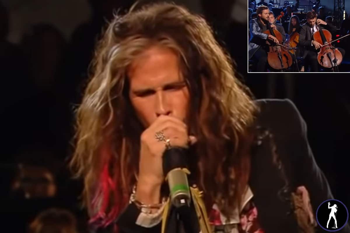 steven tyler singing with 2 cellos