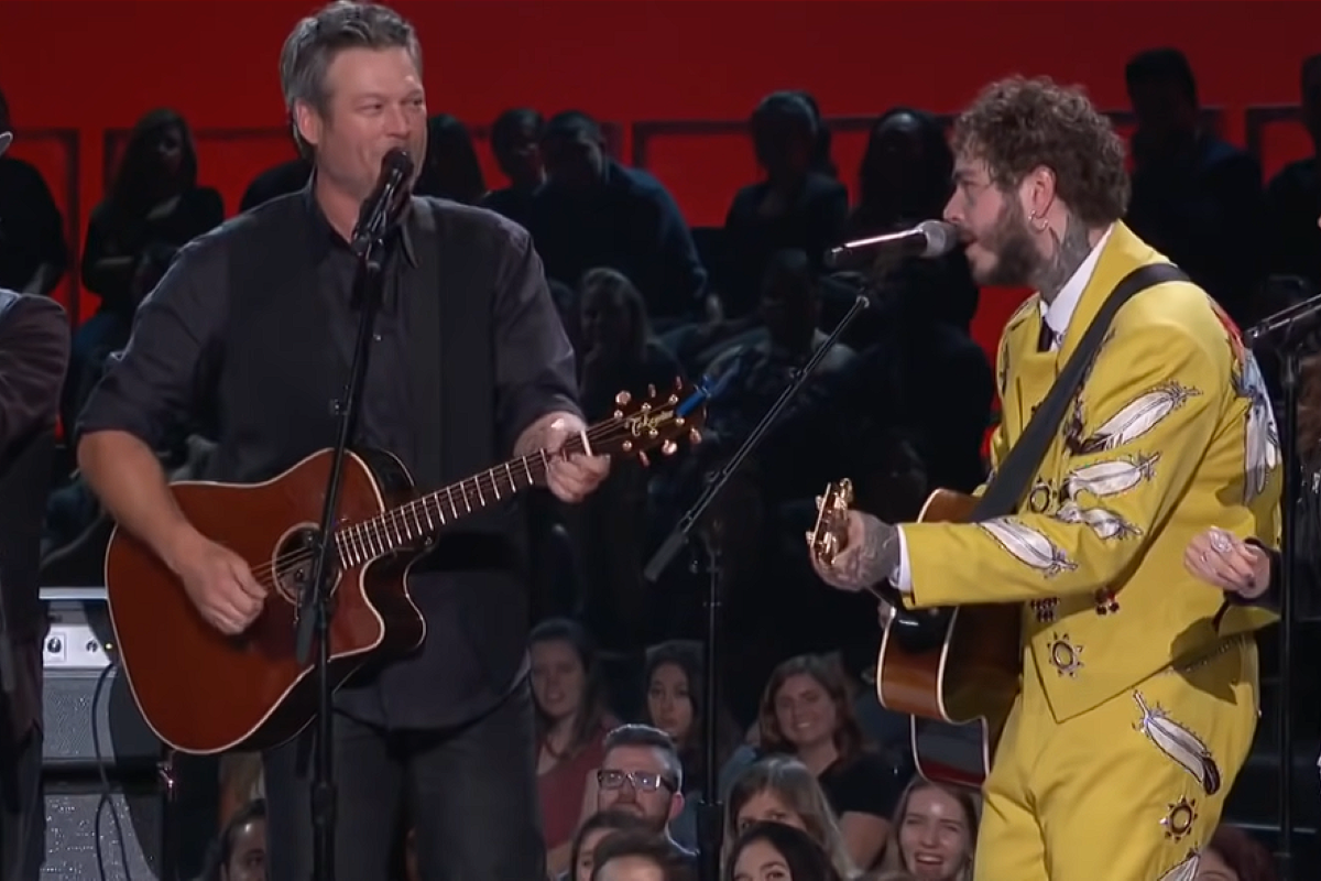 post malone and blake shelton performing together