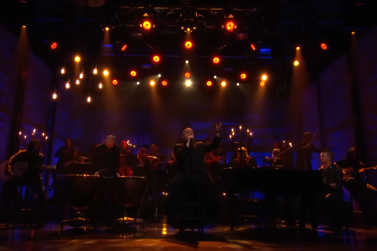 Disturbed band performing