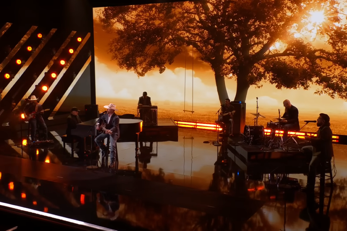 Cody Johnson on stage at the ACM Awards