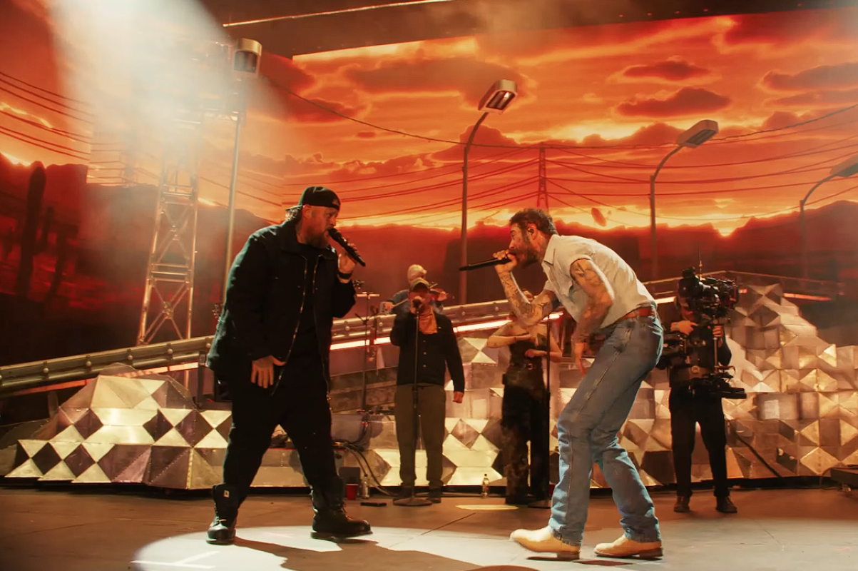 Post Malone and Jelly Roll performing "Losers" at Coachella
