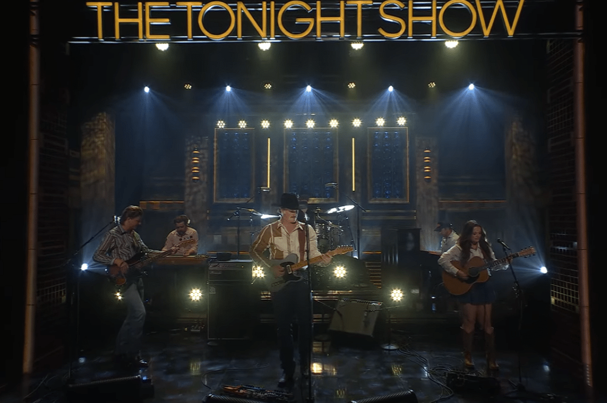 Zach Top performing on The Tonight Show