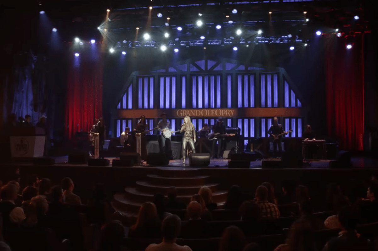 Hayden Panettiere on stage at the Grand Ole Opry
